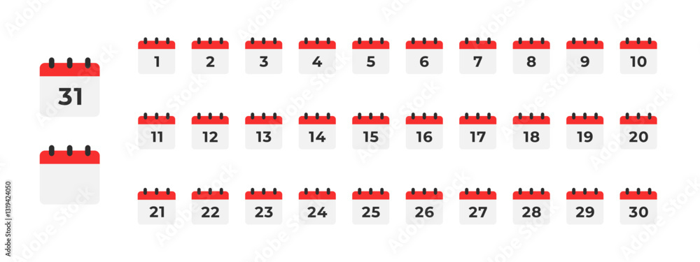 Poster calendar date icon. monthly planner with marked days vector illustration. simple reminder symbol for