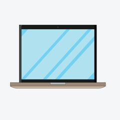 laptop with blank screen