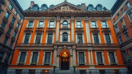 Obraz premium Ornate historic building facade in city