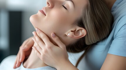 Relaxing Spa Therapy Session with Woman Receiving Gentle Massage