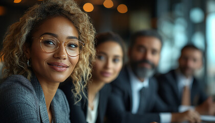 Diverse International Business Team Collaborating – Professional Corporate Meeting