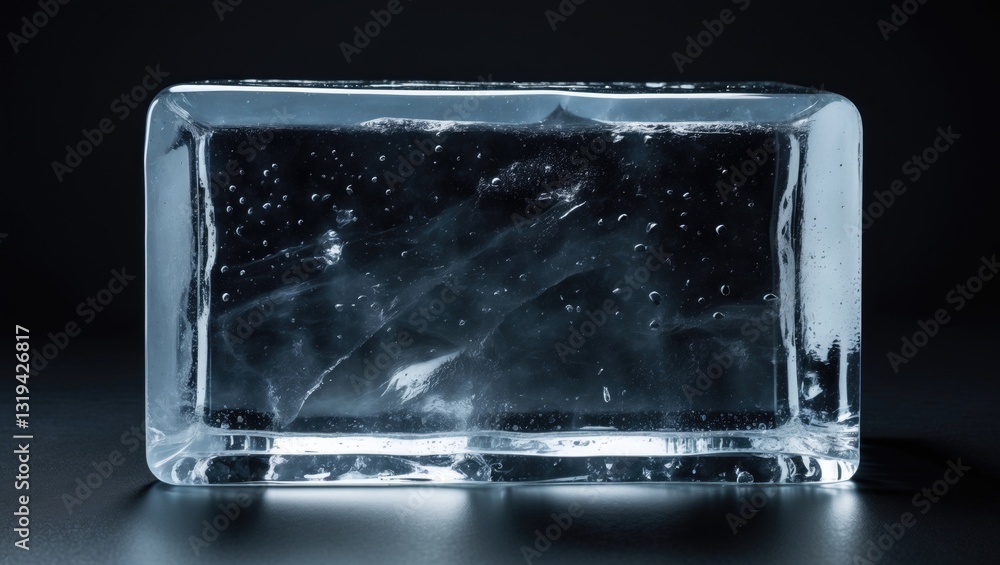 Poster ice block, isolated on a backdrop. clipping path included.