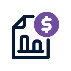 report dual tone icon. Sleek and modern vector icon for websites, mobile apps, marketing materials, and corporate design. Fully scalable and ready to use.