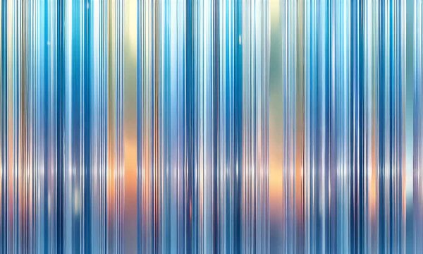Abstract Metallic Texture with Blue and Gold Vertical Stripes Seamless Pattern Background, Clean Polished Metal Lines, Vertical Design with Reflected Light Effect Wallpaper Style Design Element