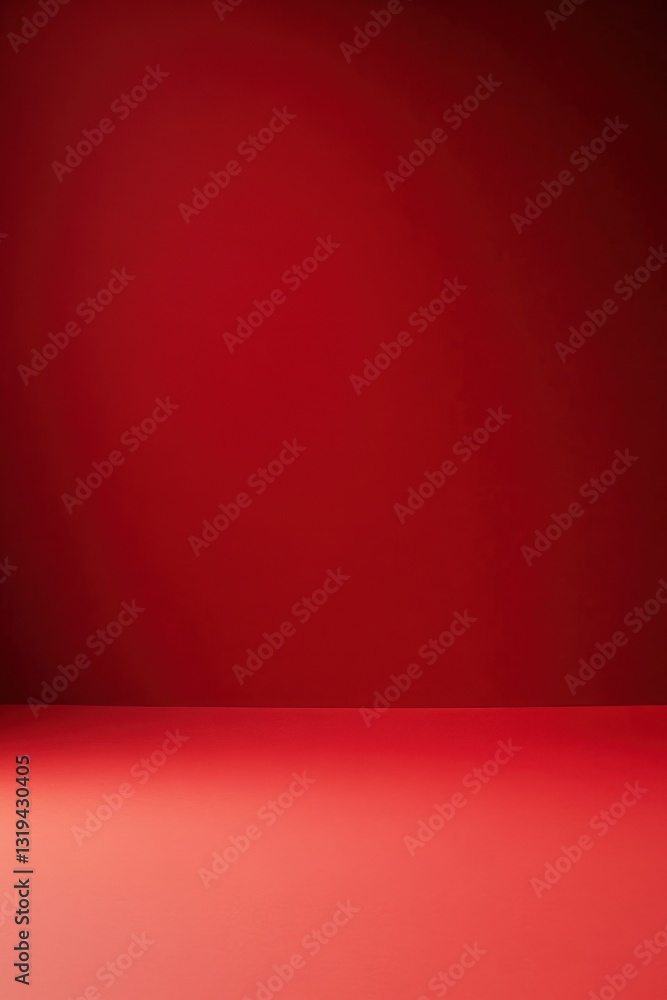 Poster crimson studio setting with a soft gradient effect. ideal for product photography or graphic design