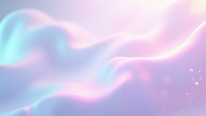 A pastel purple, pink, and teal colored abstract background featuring a holographic rainbow unicorn. Optical crystal prism flare beams and light flares create texture.