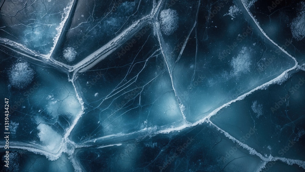 Poster ice texture background. textured and frosty surface of an ice block on a dark backdrop.