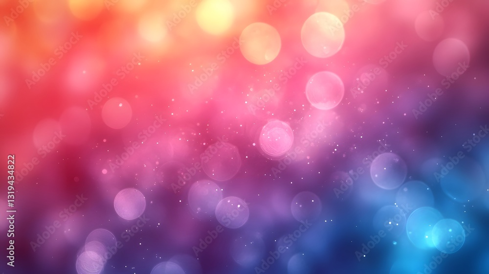 Aufkleber a colorful and beautiful bokeh background with soft gradients and glow