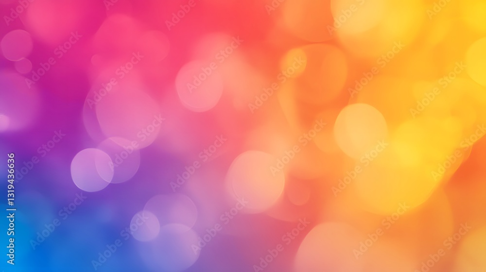 Poster bright colorful background with out of focus rounded highlights and gradients