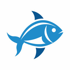 Fototapeta premium cartoon shark with a smile on its face.