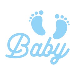 Obraz premium Baby typography design on plain white transparent isolated background for card, shirt, hoodie, sweatshirt, apparel, tag, mug, icon, poster or badge