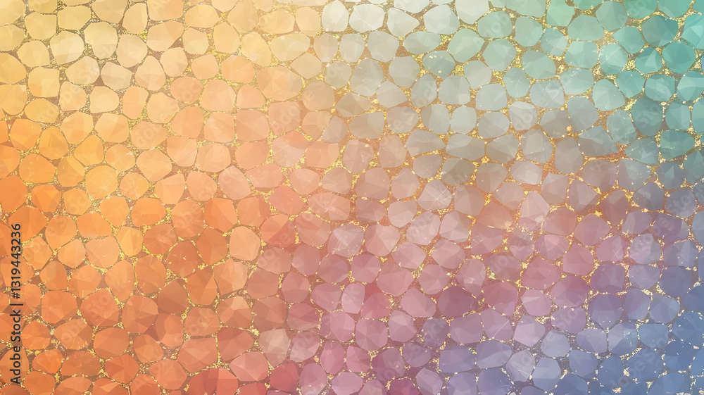 Poster abstract mosaic: a vibrant and intricate abstract mosaic design, blending a spectrum of colors and t
