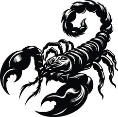 Scorpion silhouette, Scorpion Tattoo Design, Black scorpion illustration