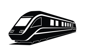 train on white background