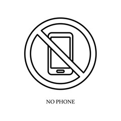 Icon a no phone, isolated against a clean background.