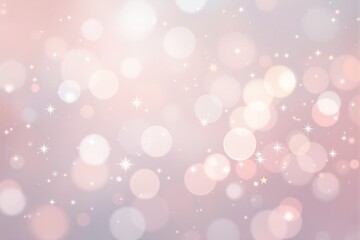 Obraz premium Abstract soft bokeh lights with sparkling stars on a pastel gradient background. Elegant and dreamy atmosphere for festive and creative designs. Ai generative