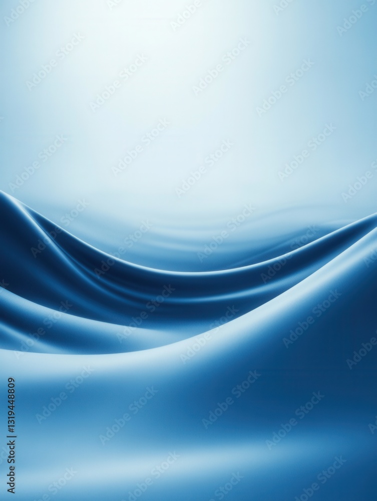 Poster abstract waves of flowing cloth create a mesmerizing pattern against the backdrop of soft color
