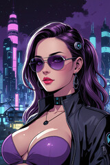 girl in the night city