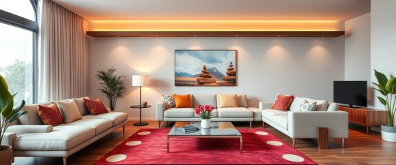 Modern living room vector background, ideal for interior design inspiration, abstract, background