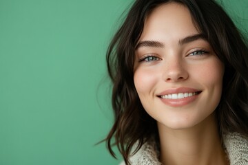 A woman with short hair and a smile on her face