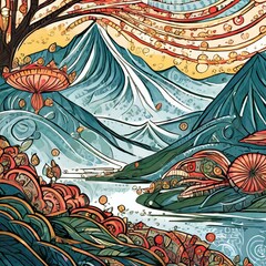 seamless pattern with flowers