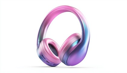 Stylish White Headphones With Realistic Color Accents For A Modern Look: Enhance Your Music Experience With These Vibrant Headphones.