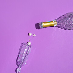 champagne pouring into a glass