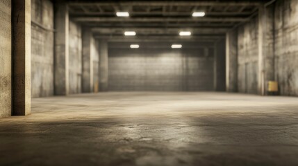 Distressed Vintage Factory Interior with Bright Light