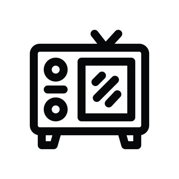 television line icon. Clean and minimalist vector icon for websites, mobile apps, presentations, and logos. Fully scalable and customizable for any project.