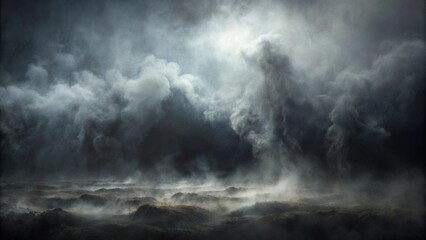 Obraz premium Abstract smoke misty fog on isolated black background. Texture overlays. Divine light through the mystery Paranormal mystic smoke.