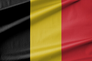 Belgium National Flag Waving in the Wind