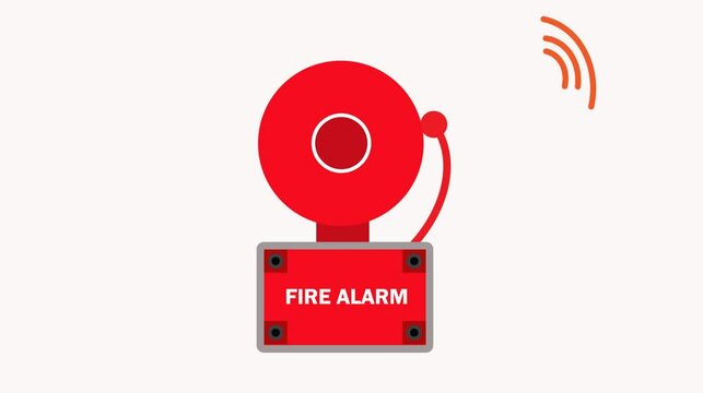 Footage animated on Fire alarm video
