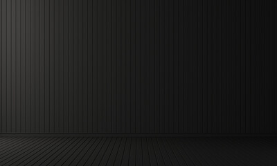 Home and decor and modern minimal living room interior design and black tile pattern wall background. 3D rendering. 