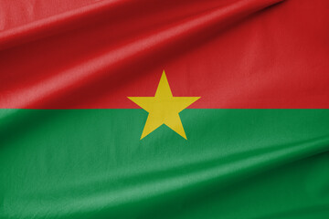 Burkina Faso National Flag Waving in the Wind