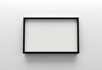 Sleek black frame diagonally positioned against a minimalist backdrop, texture, backdrop
