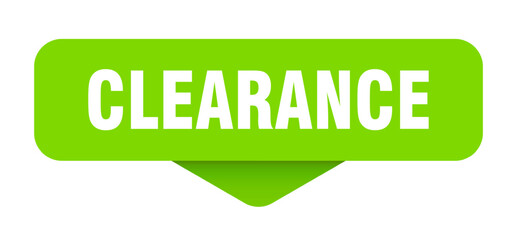 clearance sticker. clearance sign on transparent background