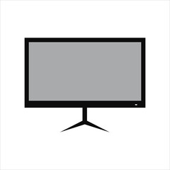 A modern vector illustration of a flat-screen monitor, suitable for technology, office, and workplace designs. High quality design for digital and print use