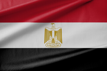 Egypt National Flag Waving in the Wind