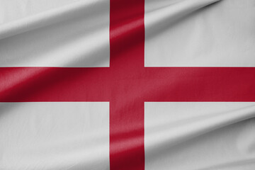 England National Flag Waving in the Wind