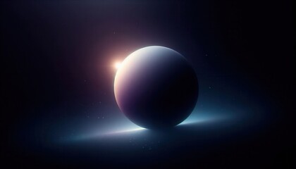 Fototapeta premium Cosmic event illuminates planetary surface outer space digital art dark environment close-up view