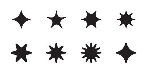 Star vector icon. Star icons. Sparkle symbol collection. Abstract cool shine effect. Vector illustration eps 10