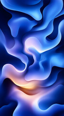 Obraz premium Abstract fluid shapes in deep blue and light gradients