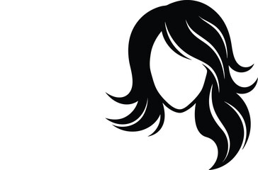 woman hair silhouette vector art