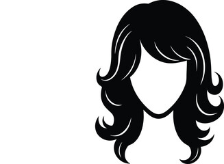 woman hair silhouette vector art