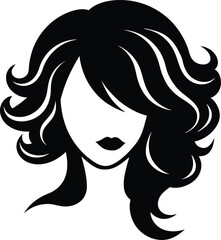 woman hair silhouette vector art