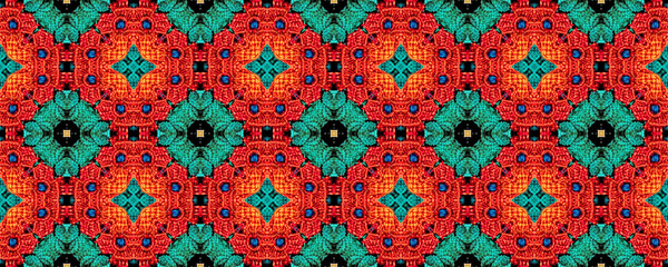 Seamless Native Ornament. Wicker Cultural