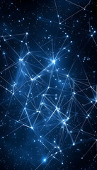 Abstract network connections in dark space