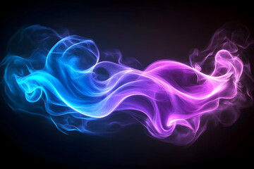 Obraz premium Abstract swirling, vibrant smoke