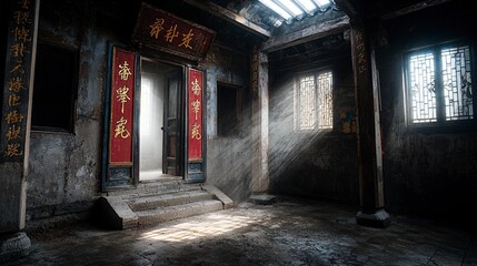 Intricate chinese home entrance details china photography cultural heritage interior architectural aesthetics