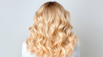 Naklejka premium Blond, wavy hair